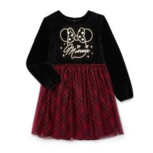 Disney Minnie Mouse Girls Sweater Tulle Character Dress Size XS (4-5) NWT